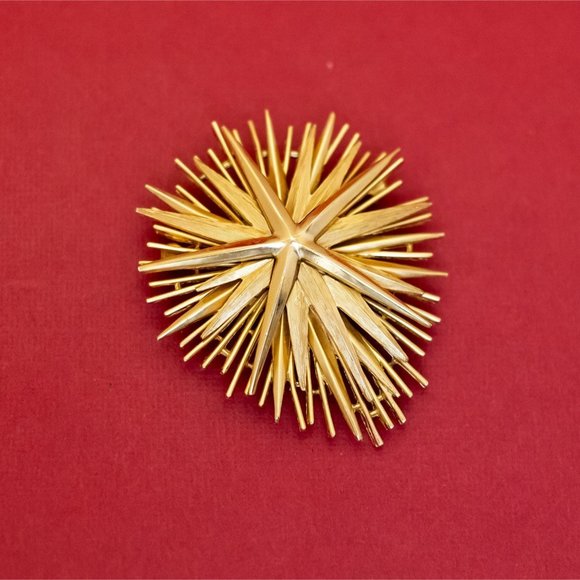 Vintage Intricate Exploding Star Brooch by Crown Trifari - F48 - Picture 1 of 4